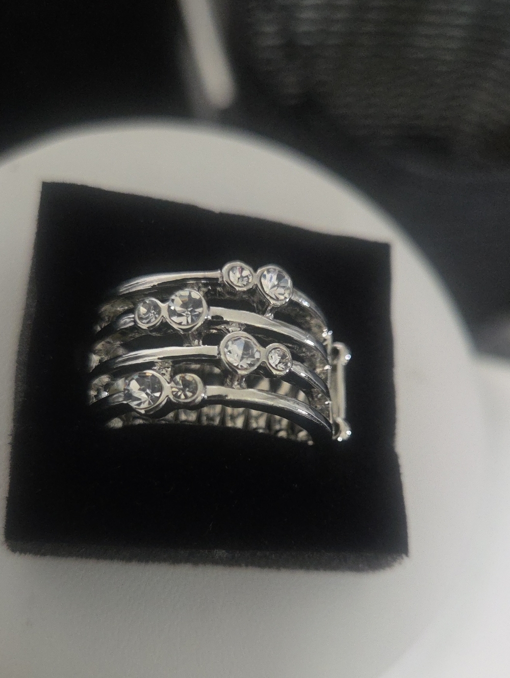 Paparazzi Sparkle Showdown White Ring NWT